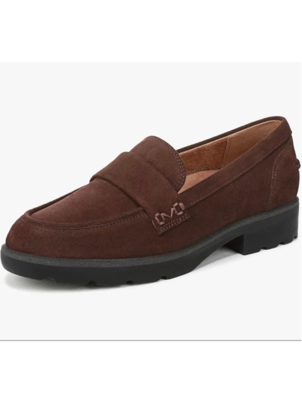 Vionic Cleo Chocolate Brown Suede Loafers Size 11 Wide NWOB